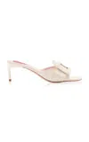 Roger Vivier Choc Leather Mules In White