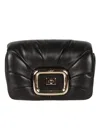 Roger Vivier Black Viv Choc Mini Bag In Leather
