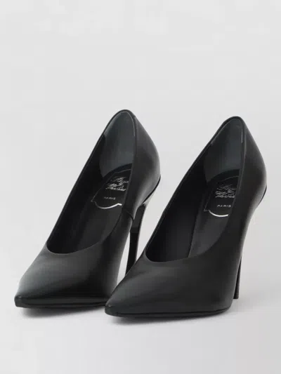 Roger Vivier Choc Pointed Pumps Trompette Heel Nappa In Black