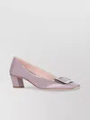 Roger Vivier Chunky Heel Buckle Patent Square Toe