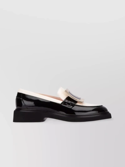 Roger Vivier Chunky Sole Round Toe Loafers In Black