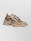 Roger Vivier Chunky Sole Sneakers Featuring Metallic Accents In Brown