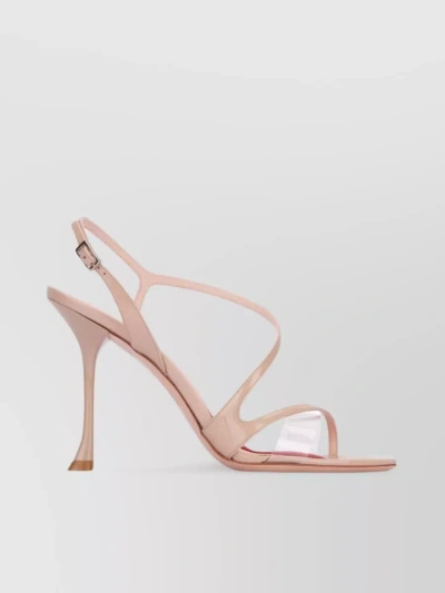 Roger Vivier Clear Strap Heeled Sandals In Cream