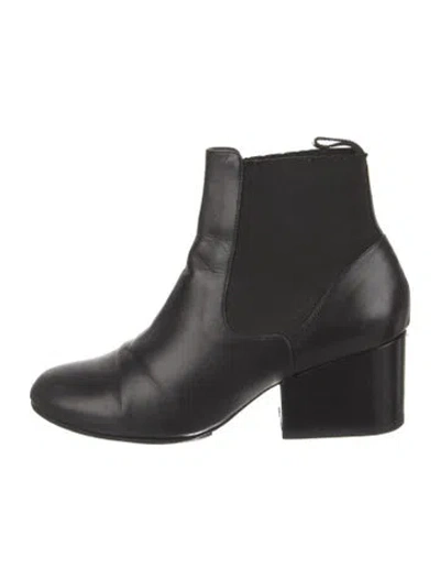 Pre-owned Roger Vivier Clegerie Leather Boots In Black