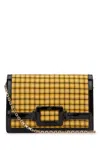 Roger Vivier Structured Tweed Shoulder Bag In Yellow