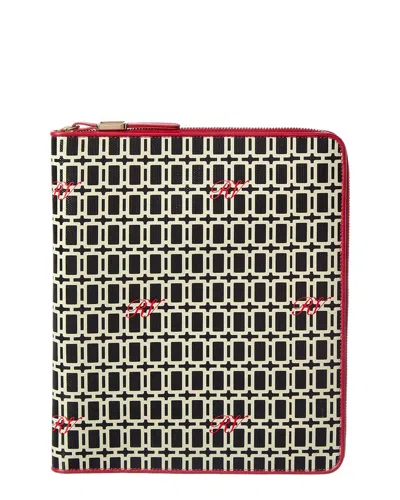 Roger Vivier Coated Canvas & Leather Ipad Case In Black