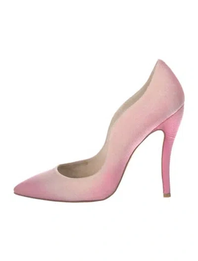 Pre-owned Roger Vivier Colorblock Pattern Pumps In Pink