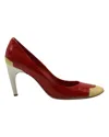 Roger Vivier Colorblock Pumps In Red Patent Leather In Red
