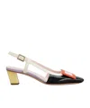 Roger Vivier Belle Vivier Covered Buckle Slingback Pumps In Patent Leather In Multicolor