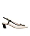 Roger Vivier Belle Vivier Covered Buckle Slingback Pumps In Patent Leather In Nude