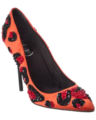 Roger Vivier Craze Satin Pump In Orange