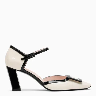 Roger Vivier Cream/black Patent Mary-jane