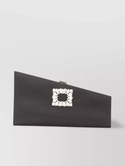 Roger Vivier Crystal Buckle Asymmetrical Clutch
