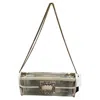 Roger Vivier Crystal Buckle Clutch Bag In White Pvc In White