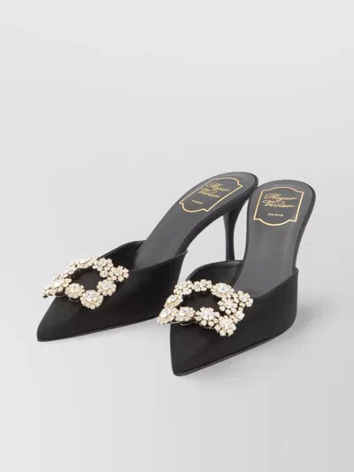Roger Vivier Crystal Buckle Pointed-toe Mules