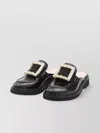 Roger Vivier Viv Rangers Embellished Slip-on Mules In Black