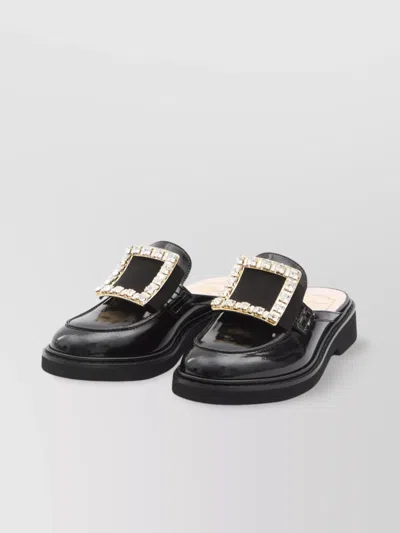 Roger Vivier Crystal Buckle Rangers Mules