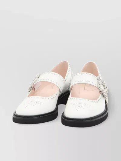 Roger Vivier Crystal-buckle Strap Ballet Flats