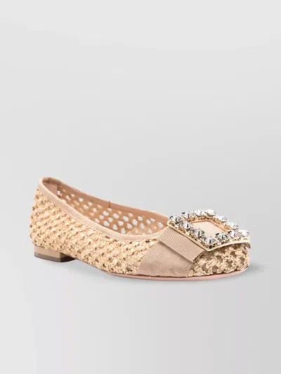 Roger Vivier Crystal Embellished Ballet Flats
