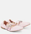 Roger Vivier Verzierte Ballerinas Aus Leder In Pink