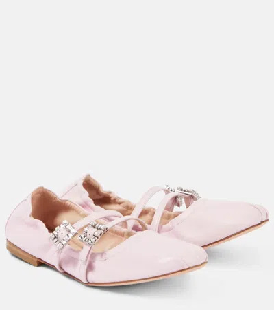 Roger Vivier Verzierte Ballerinas Aus Leder In Pink