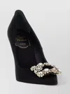 Roger Vivier Crystal Embellished Pointed Toe Pumps