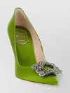 Roger Vivier Crystal Embellished Pointed Toe Pumps