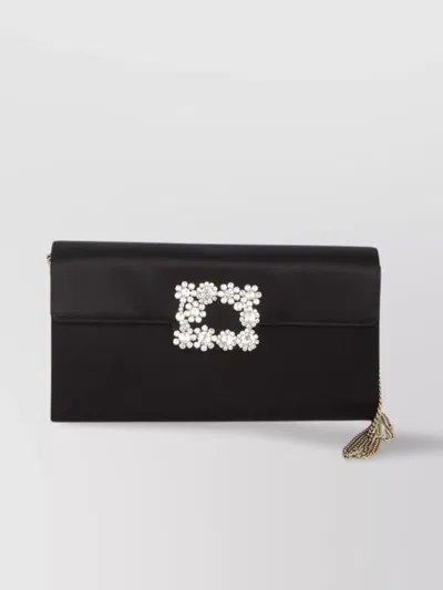 Roger Vivier Crystal Flower Clutch Bag