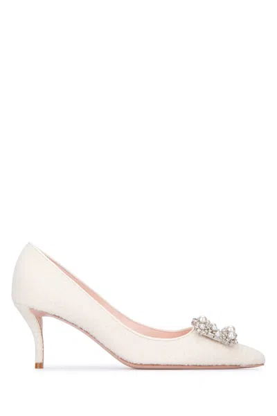 Roger Vivier Crystal-embellished Wool Heel In Pink