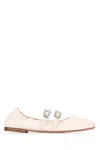 Roger Vivier Women Mini Strap Strass Soft Ballerina In Neutral