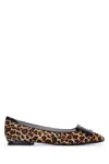 Roger Vivier Gommettine Ballerina Leopard Print Pony Skin In Black