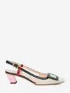 Roger Vivier Belle Vivier Multicolour Patent Leather Slingback In Multi