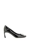 Roger Vivier Patent Leather Square-toe Heels In Animal Print