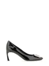 Roger Vivier Black Calf Leather Pumps In Black