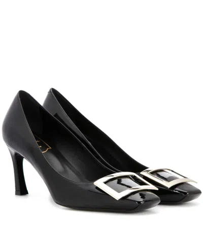 ROGER VIVIER DECOLLETE BELLE VIVIER TROMPETTE LEATHER PUMPS
