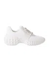 Roger Vivier Viv Run Crystal-embellished Mesh And Leather Slip-on Sneakers In White