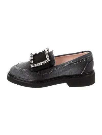 Pre-owned Roger Vivier Denim Loafers In Black