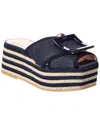 Roger Vivier Denim Platform Sandal In Blue