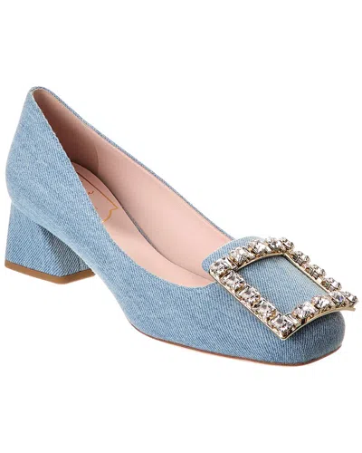 Roger Vivier Denim Pump In Blue