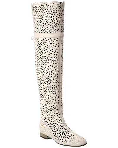 Roger Vivier Woman Boot Ivory Size 4.5 Leather In White