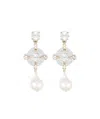 Roger Vivier Disco Logo Earrings In White