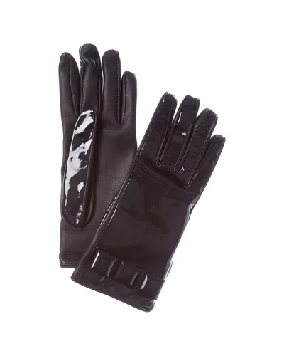 Roger Vivier Dnu Pack  Silk-lined Leather Gloves In Black