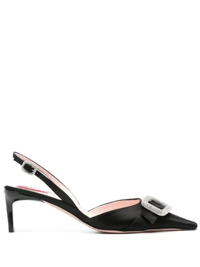 ROGER VIVIER ROGER VIVIER DORSAY SATIN SLINGBACK PUMPS