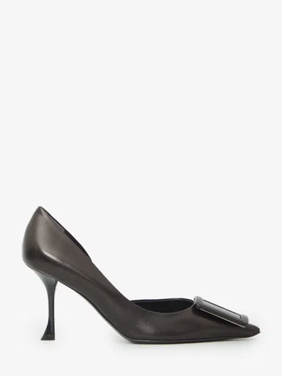 Roger Vivier Dorsay Viv Pumps In The City Leather In Black