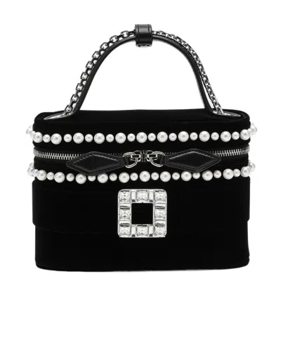 ROGER VIVIER DOUBLE-ZIPPER COSMETIC BAG