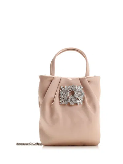 Roger Vivier Drapè Pocket Bag In Pink