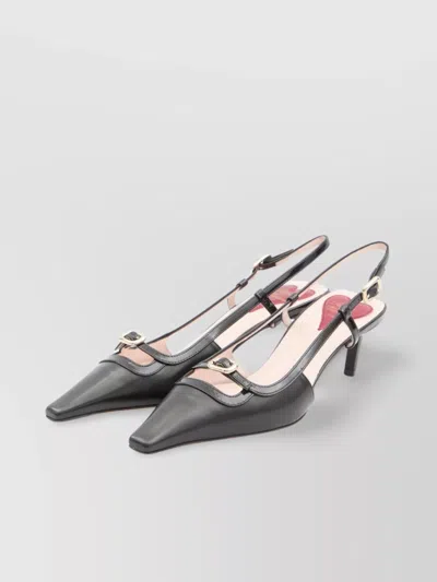 Roger Vivier Duckling Slingback Pumps Lacquered Heel