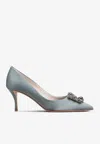 Roger Vivier Efflorescence Crystal-embellished Satin Pumps
