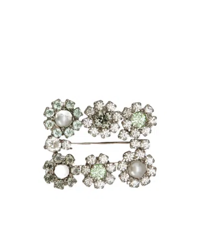 Roger Vivier Efflorescence Brooch In Silver