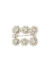 Roger Vivier Efflorescence Brooch In White